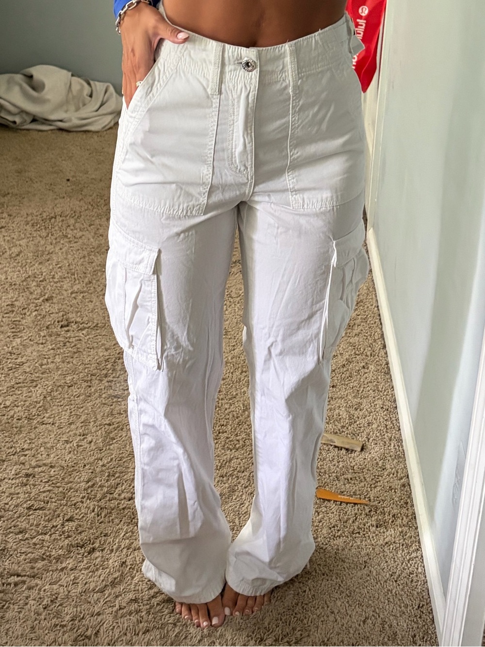 Berksha White Cargo pants